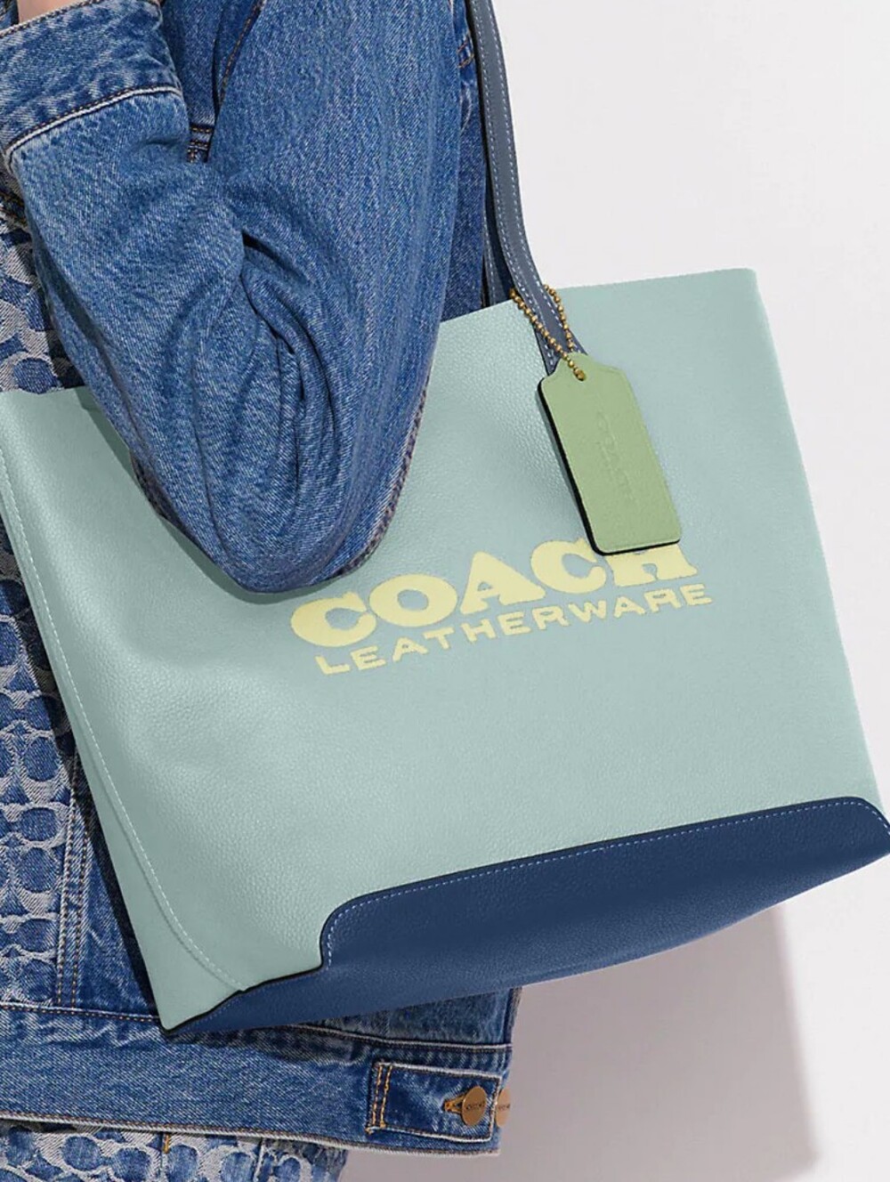 Coach Kia Tote In Colorblock - Picture 7 of 7